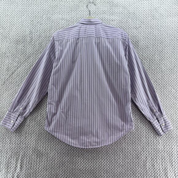 J Crew Top Women 2 Lavender Striped Cotton Garcon Classic Fit Button Front Shirt - Picture 6 of 12